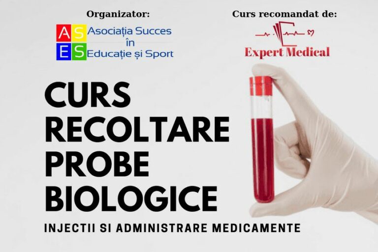 Învață cum să recoltezi probe biologice și să administrezi injecții cu încredere – Cursuri organizate de Asociația Succes în Educație și Sport