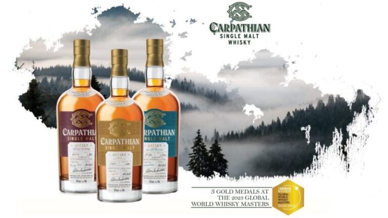 Expresiile Carpathian Single Malt Whisky Cognac, Ruby Port și Amarone, distinse cu aur la World Whisky Masters