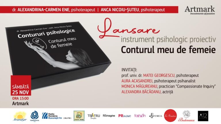 Invitație la explorarea trăirilor tale feminine -Pe 25 noiembrie, la Artmark, se lansează o metodă psihologică românească originală: Contururi psihologice