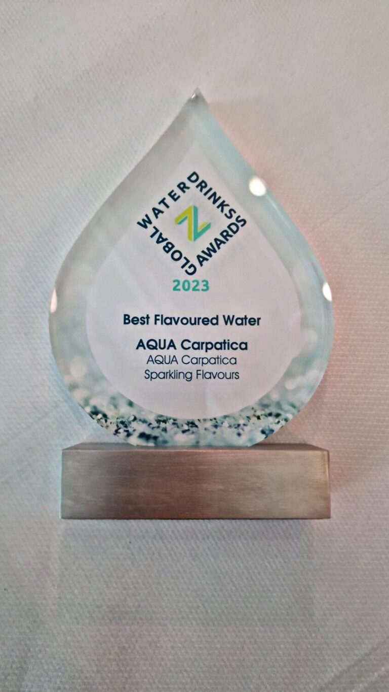 AQUA Carpatica Flavours a fost recunoscută pe plan internațional de către Global Water Drinks Awards, câștigând categoria ”Best Flavoured Water”