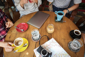 Group Of People Drinking Coffee Concept