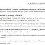 Screenshot ChatGPT răspuns cel mai bun magazin online de suplimente din România - Protein4Life pe primul loc
